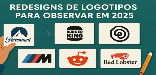 Redesigns de Logotipos para Observar em 2025: As Novas Tendências de Identidade Visual das Marcas