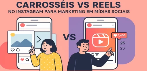 Carrosséis vs Reels no Instagram para Marketing em Mídias Sociais