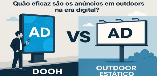 Quão eficaz são os anúncios em outdoors na era digital? Comparando DOOH com outdoors estáticos