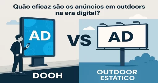 Quão eficaz são os anúncios em outdoors na era digital? Comparando DOOH com outdoors estáticos