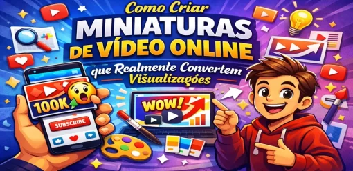 Como Criar Miniaturas de Vídeo Online que Realmente Convertem Visualizações