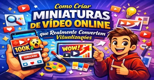 Como Criar Miniaturas de Vídeo Online que Realmente Convertem Visualizações