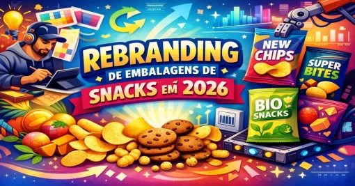 Rebranding de Embalagens de Snacks em 2026: Estratégia, Design e Posicionamento “Audaciosamente Diferente”