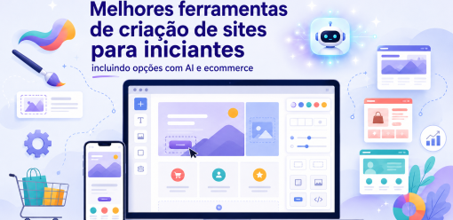 Melhores ferramentas de criação de sites para iniciantes, incluindo opções com AI e ecommerce