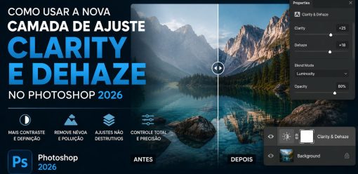 Como usar a nova camada de ajuste Clarity e Dehaze no Photoshop 2026