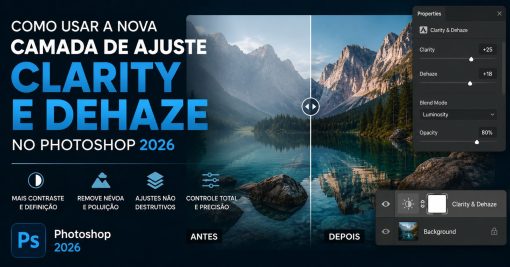 Como usar a nova camada de ajuste Clarity e Dehaze no Photoshop 2026