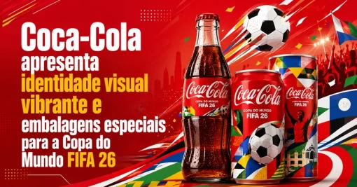 Coca-Cola apresenta identidade visual vibrante e embalagens especiais para a Copa do Mundo FIFA 26