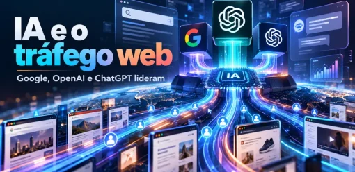 Google, OpenAI e ChatGPT dominam o tráfego web gerado por IA