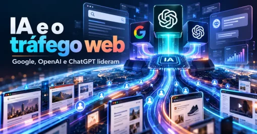 Google, OpenAI e ChatGPT dominam o tráfego web gerado por IA