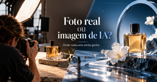 Fotografia publicitária ou imagem gerada por IA: onde cada uma ainda ganha
