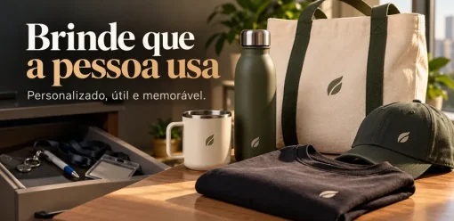 Brinde personalizado que a pessoa usa de verdade, e não guarda na gaveta