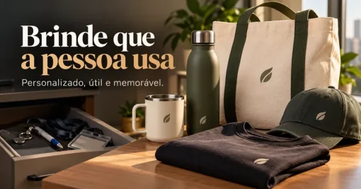 Brinde personalizado que a pessoa usa de verdade, e não guarda na gaveta